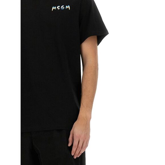 Msgm Men Cotton T-Shirt - Picture 4 of 4
